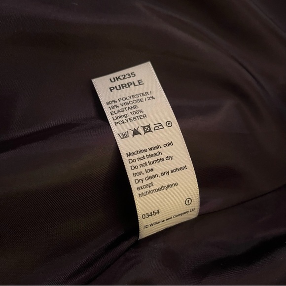 JOE BROWNS plus size purple floral flared funnel neck ruched cinch waist coat - Picture 8 of 11